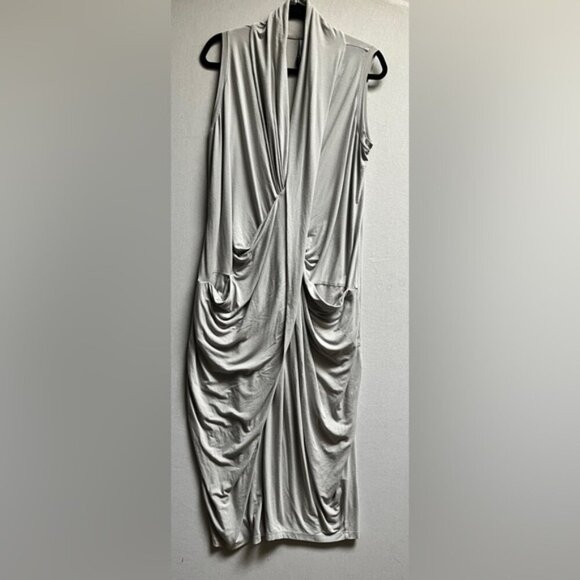 Ayrtight Liri Twist Drapey Midi Sleeveless Dress Sz M - Picture 4 of 12